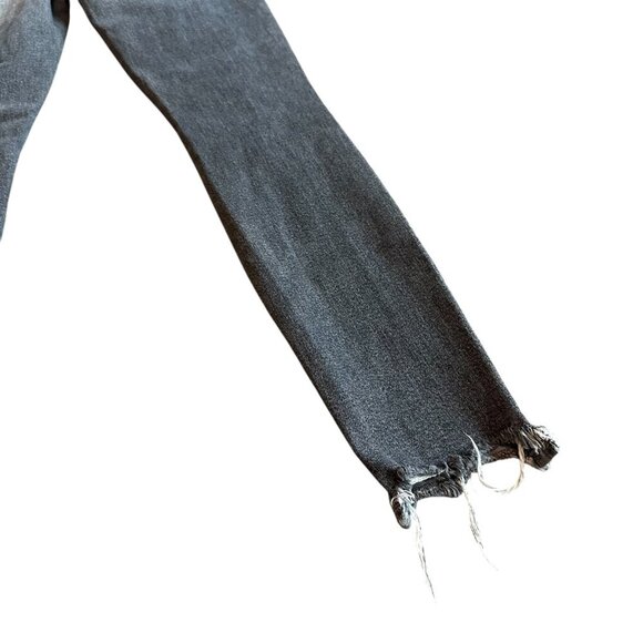 Mother High Waisted Looker Ankle Chew Scene of the Crime Grey Jeans Size 24 - Picture 12 of 14